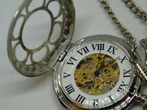 【送料無料】腕時計　スケルトンアナログポケットウォッチ