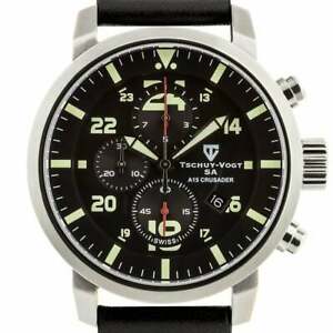 【送料無料】腕時計 スイスクロノグラフウォッチtschuyvogt sa a15 crusader mens swiss chronograph watch