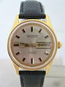 腕時計　ヴィンテージウォルサムインカブロックデーサービスvintage 18 gp waltham incabloc day date automatic watch c 1970s* exlnt* serviced