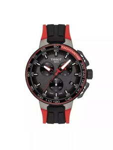 【送料無料】腕時計 ティソレースラヴレタツールドフランスクロノグラフシリコーンストラップウォッチ tissot trace la vuleta tour de france chronograph silicone strap watch 45mm