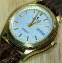 【送料無料】腕時計 クロトンメンズジュエルズゴールドトーンレザーセルフウィンドcroton mens 21 jewels gold tone leather selfwind automatic watch hours~day date