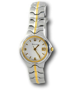 【送料無料】腕時計 ブローバツートンゴールドステンレススチールブレスレットbulova womens 27mm twotone gold stainless steel bracelet watch 98u23