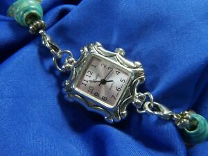 【送料無料】腕時計　スワップカラーストーンシルバートーンブレスレットエステートswap beehive wf44 color stone silver tone bracelet estate watch fresh batt a10