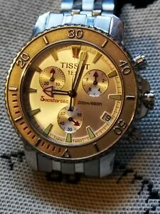 【送料無料】腕時計 ティソシースタークロノグラフクォーツスチールウォッチボックスtissot mens t19148531 seastar 660 chronograph quartz steel watchwith box