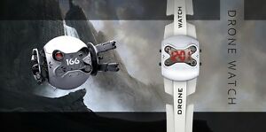 【送料無料】腕時計　ドローンウォッチホワイトシリコンデジタルdrone watch, white silicone digital