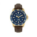 腕時計　ヘリタールキウスメンズプロダイバーブラウンレザーウォッチheritor automatic lucius mens pro diver brown leather watch w date hr7810