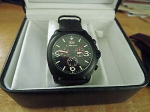 【送料無料】腕時計　ラムテッククロノビッグデイトブラックステンレススチール