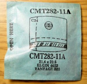 【送料無料】腕時計 クリスタルフィットヴァンテージgs cmt28211a replacement watch crystal 214 x 206 fits elgin 0022 vantage b21