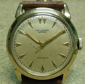 【送料無料】腕時計　オロロジオユニバーサルジュネーブウォッチゴールドフィルドorologio universal geneve watchcs2 pzfvite goldfilled autom50 34 mm