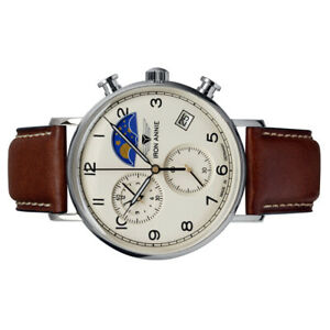 【送料無料】腕時計　アイアンアニーアマゾンインプレッションズイータクロノグラフムーンフェーズデイトベージュiron annie 59945 amazonas impressionen eta chronograph mondphase date beige neu