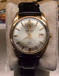 腕時計　ヴィンテージウォルサムオートクロンvintage waltham centennial 100 autochron 100j date automatic wristwatch