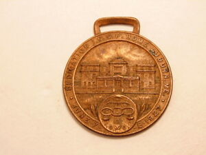 【送料無料】腕時計　ブロンズウォッチフォブオーバーンフェロー1927 bronze watch fob dedication of odd fellows home in auburn, me