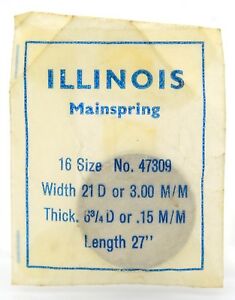 【送料無料】腕時計 イリノイサイズメインスプリングillinois 16 size mainspring 47309