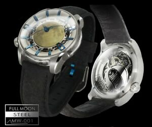 【送料無料】腕時計　フルムーンウォーカースチールメンズマイクロブランドウォッチサファイアovd full moon walker steel mw001 automatic mens microbrand watch sapphire