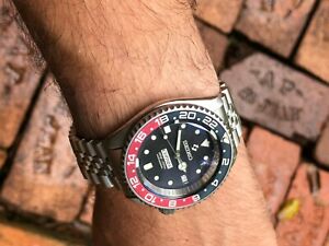 【送料無料】腕時計　カスタムダイバービルドモッズモントルオートマティックペプシコメックスcustomdiverbuildmodmontreautomatiqueskx007 pepsi comex