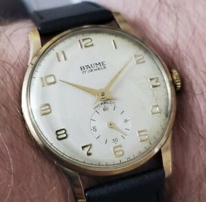 【送料無料】腕時計　ボームゴールドヴィンテージウォッチマンチェスタープレゼンテーションbaume 9ct ..