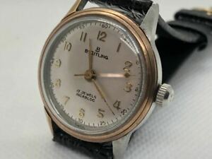 ブライトリング 【送料無料】腕時計　ヴィンテージブライトリングゴールドメッキレディースマニュアルrare 1950s vintage breitling 8069 gold plated ladies manual winding watch