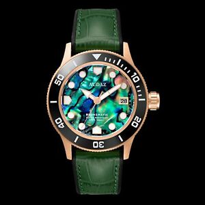 【送料無料】腕時計　?オーダズブロンツマティックパールブロンズダイバー????ディーラー? audaz bronzmatic pearl bronze 200m diver international shipping ???? dealer