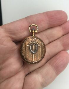 【送料無料】腕時計　モントレドグーセットアンティークソリッドゴールドポケットウォッチ