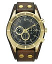 【送料無料】腕時計 メンズブラウンカフストラップウォッチinc mens brown cuff strap watch 48mm