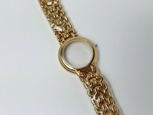 【送料無料】腕時計　ゴールドステンレススチールウォッチケースフロントクリスタルブレスレットaccurist ladies gold stainless steel watch case front, crystal amp; bracelet, nos