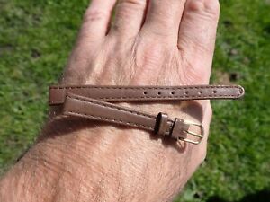 【送料無料】腕時計　ヴィンテージタブオープンエンドレザーウォッチストラップメイドインブリテンブラウンvintage 1940s tab open ended leather 11mm watch strap made in britain brown