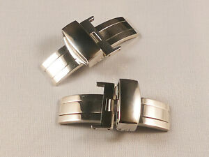 【送料無料】腕時計　ポリッシュステンレススチールバタフライデプロイアントクラスプバックル