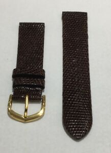 【送料無料】腕時計　ブランドブラウントカゲウォッチストラップbrand 19mm brown genuine lizard watch strap mz56b19r wae565