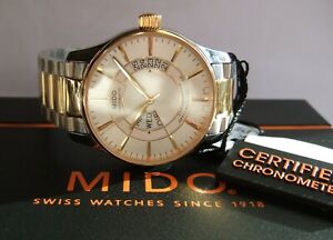【送料無料】腕時計　メンズベルナトーンオートクロノメーターウォッチ£mido mens belluna m0014312203100 two tone auto chronometer watch rrp £970
