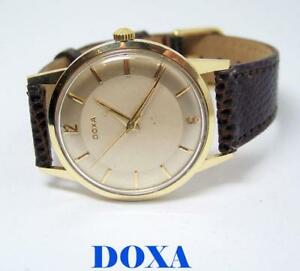 【送料無料】腕時計　ヴィンテージソリッドゴールドメンズワインディングウォッチサービスvintage solid 14k gold doxa men’s winding watch 1960’s 10315* exlnt* serviced