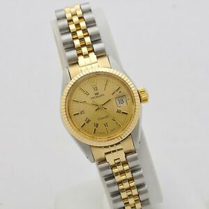 【送料無料】腕時計　スチールゴールドサービスpryngeps date lady steel gold 26 mm serviced