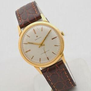 ̵ӻס˥ɥޥ˥奢륵ӥzenith star 60s 18 kt gold 34 mm manual winding serviced