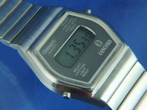 【送料無料】腕時計　コンコードクロノクォーツデジタルスイスビンテージconcord chronoquartz digital watch lcd 1970s rare swiss esa 942711 vintage