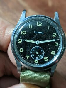 【送料無料】腕時計　ヘルヴェティアドイツアメリカ34mm wwii period mens helvetia dh german military wristwatch us army ordinance