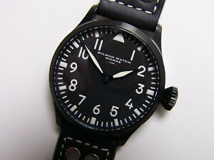 【送料無料】腕時計　カスタムメイドコーティングブラシアビエイターw3 41mm custom made pvd coated h..