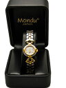 【送料無料】腕時計 ラウンドケースリンクアナログクォーツウォッチmonduwomens goldsilver finish round case links a...