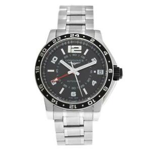 【送料無料】腕時計 メンズロンジンアドミラルスチールmens longines admiral gmt l36684566 steel 42mm automatic watch