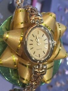 【送料無料】腕時計　ゴールドヴィンテージレディースレディースクォーツビザンチン14k gold vintage ladies womens quartz wrist watch byzantine