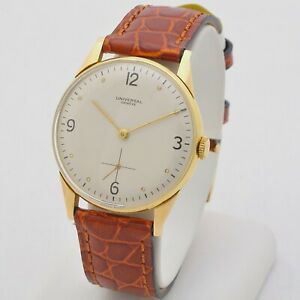 【送料無料】腕時計 ユニバーサルジュネーブゴールドマニュアルサービスuniversal geneve 60s 18 kt gold 34 mm manual winding serviced