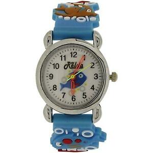 【送料無料】腕時計 レルダアナログシリコーンストラップrelda analogue girls boys 3d fish in water blue silicone strap watch rel86