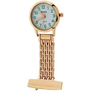 【送料無料】腕時計　ボクスレディースゲンツローズトーンメタルフォブウォッチboxx ladies gents rose tone metal professional nurses fob watch boxx360