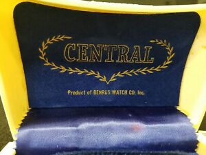 【送料無料】腕時計　アンティークベンラスセントラルウォッチプラスチックケースボックスブラウンクリスタルantique women benrus central watch co plastic case storage box brauncrystal