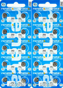 【送料無料】腕時計 レナータスイス20 pc renata 392 watch batteries swiss sr41w 0 mercury replace lr41