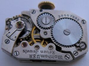 【送料無料】腕時計　ミスターウォルサムrectangle waltham 7 j watch movement for parts