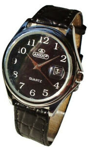 【送料無料】腕時計　モントレクラシクダジュールボワールメタルアルジャンテドノワールブレスレットノワールファオンクロコmontre classique dateur boitier metal argente fd noir bracelet noir facon