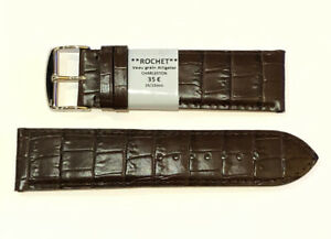 【送料無料】腕時計　ブレスレットストラップモントルロシェクイルデヴォーマロン?c43 bracelet strap montre rochet cuir de veau mar..