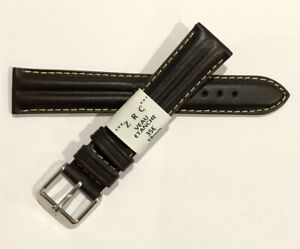 【送料無料】腕時計　ブレスレットストラップモントルマロン?c48 neuf bracelet strap montre zrc cuir veau marron 18 mm largeur neuf 35?