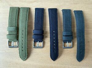 【送料無料】腕時計　ブレスレットエンコーデュラノワールグリエヴェールストラップbracelets en cordura 20mm, noir, gris et vert watch straps