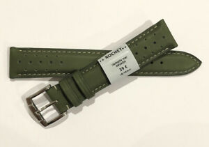 【送料無料】腕時計　ブレスレットストラップモントルロシェクワールヴァシェットカキ?c113 bracelet strap montre rochet cuir vachette kaki 18 mm largeur neuf 39?