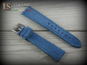 【送料無料】腕時計　ペッレスカーモシアータヴィンテージウォッチストラップアズーロシントゥチーノcinturino in pelle scamosciata ls suede vintage 18 20 22 watch strap azzurro